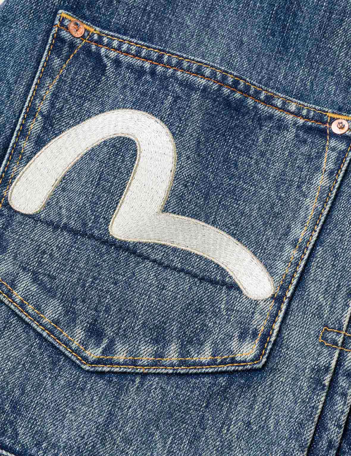 Brocade Patch Multi-pocket Denim Jacket – EVISU