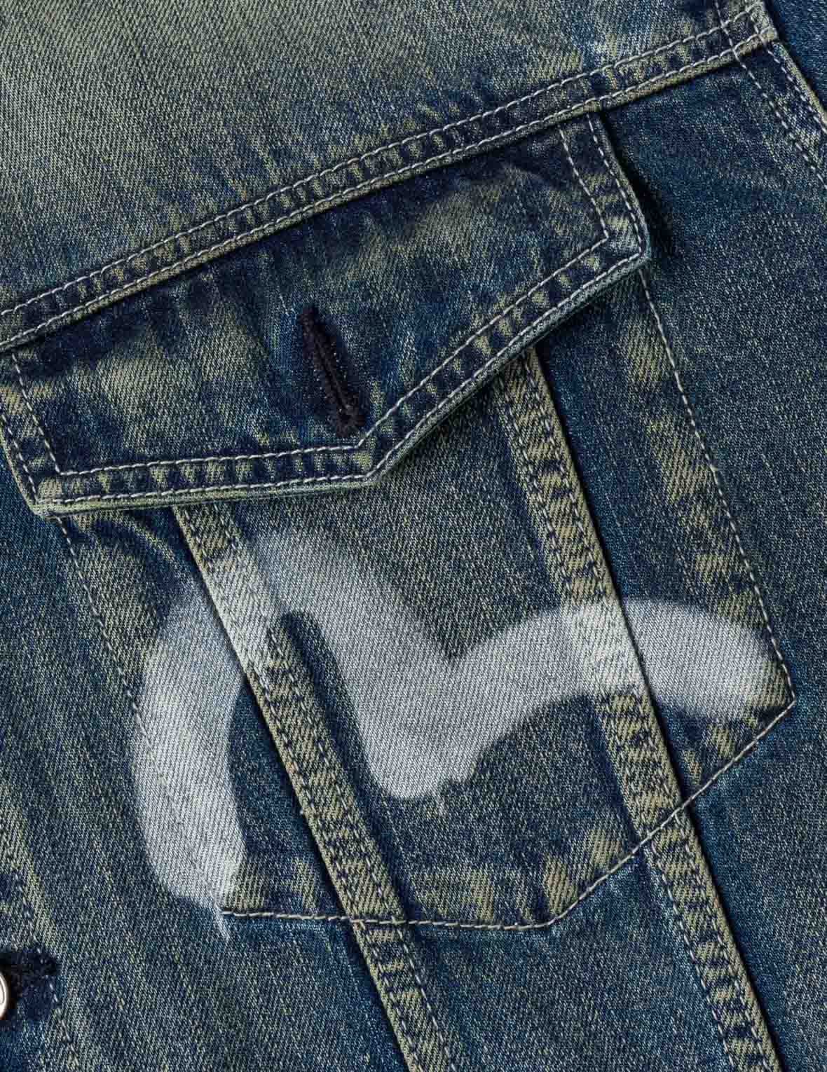 Allover Graffiti Printed Denim Jacket – EVISU