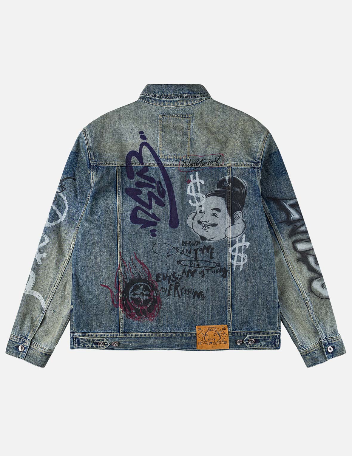 Allover Graffiti Printed Denim Jacket – EVISU