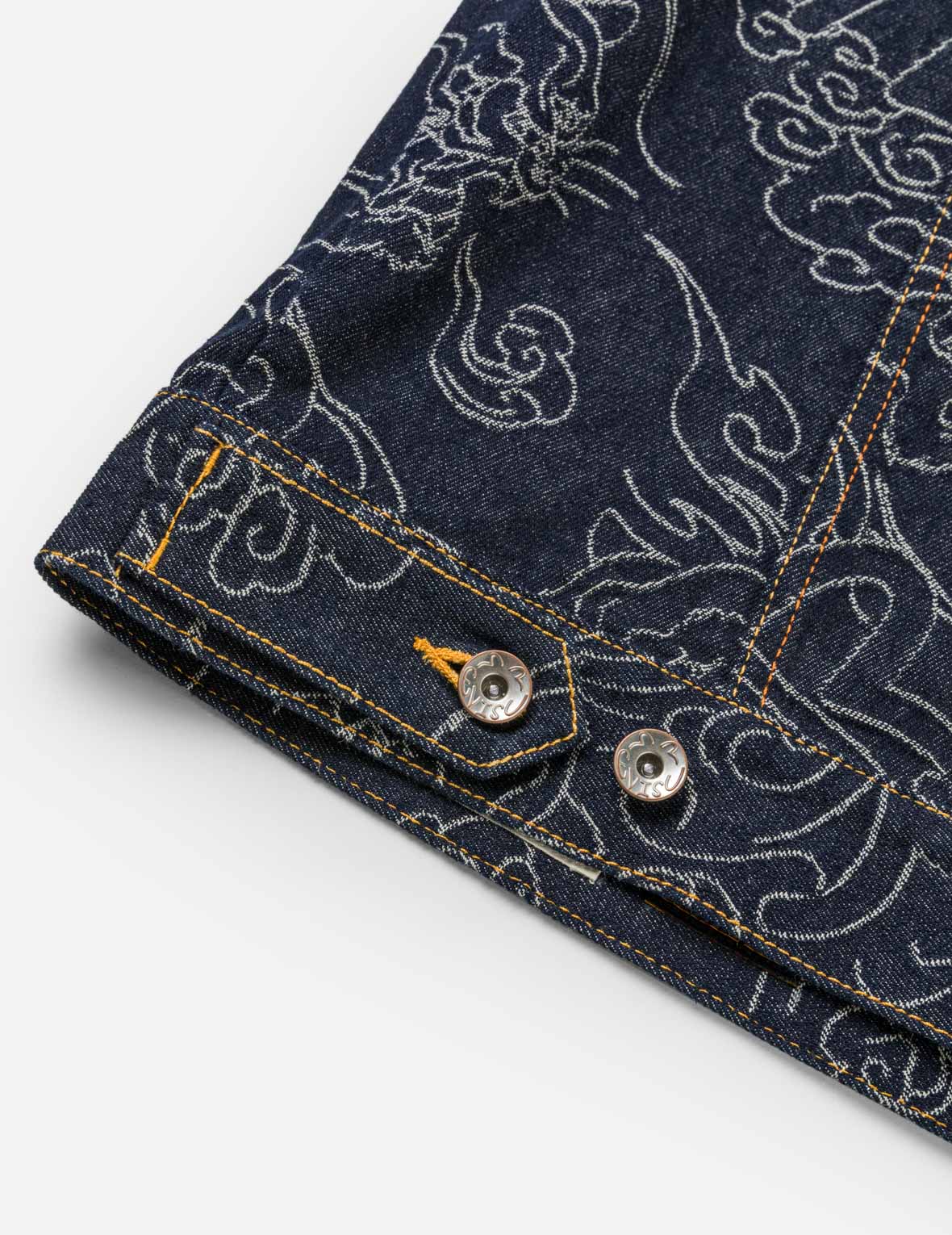 Allover Leopard Jacquard Denim Jacket