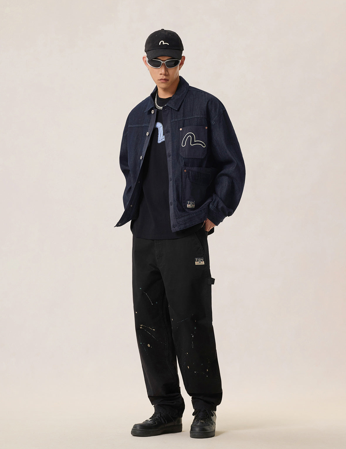 Fabric Blocking Denim Jacket – EVISU