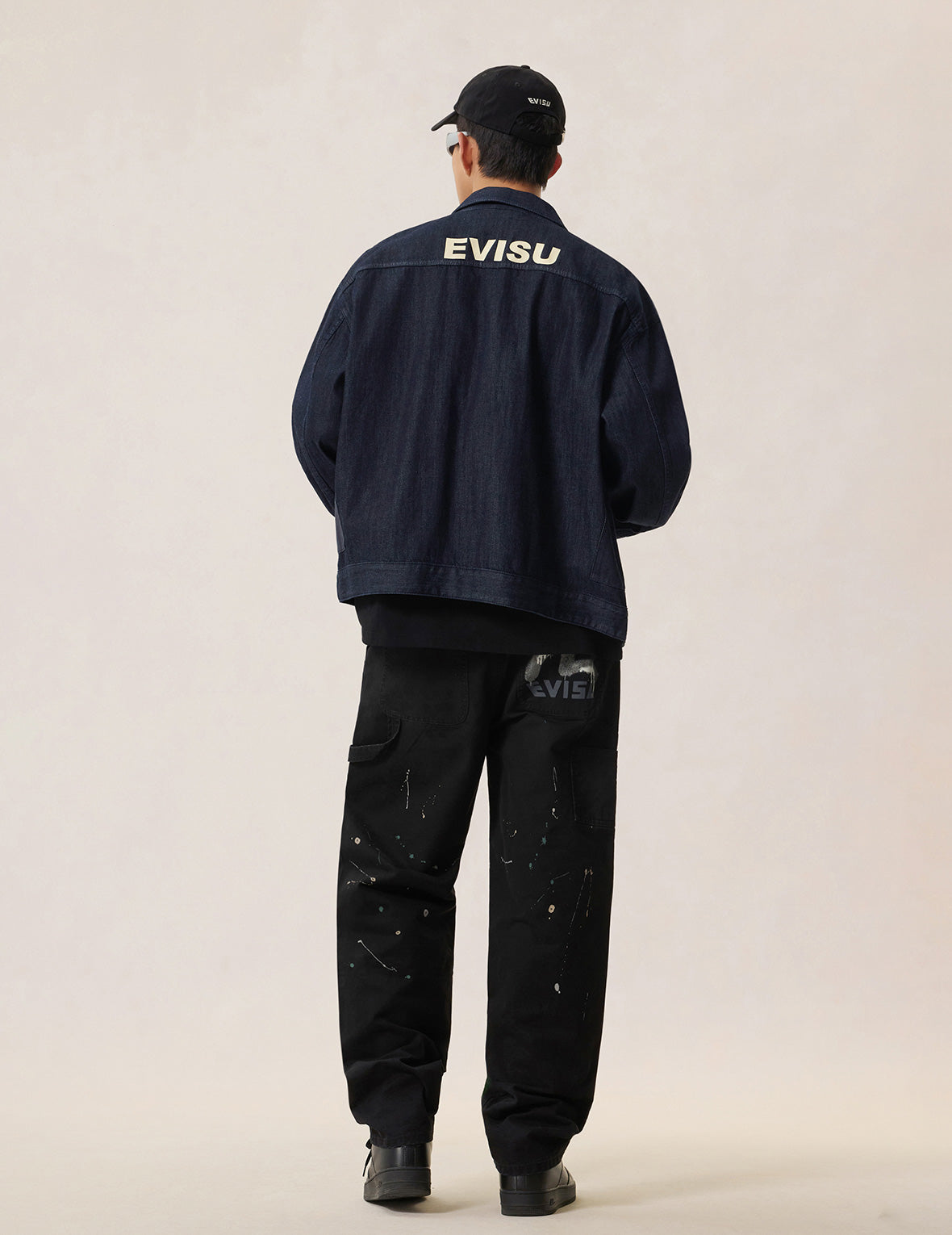 Fabric Blocking Denim Jacket