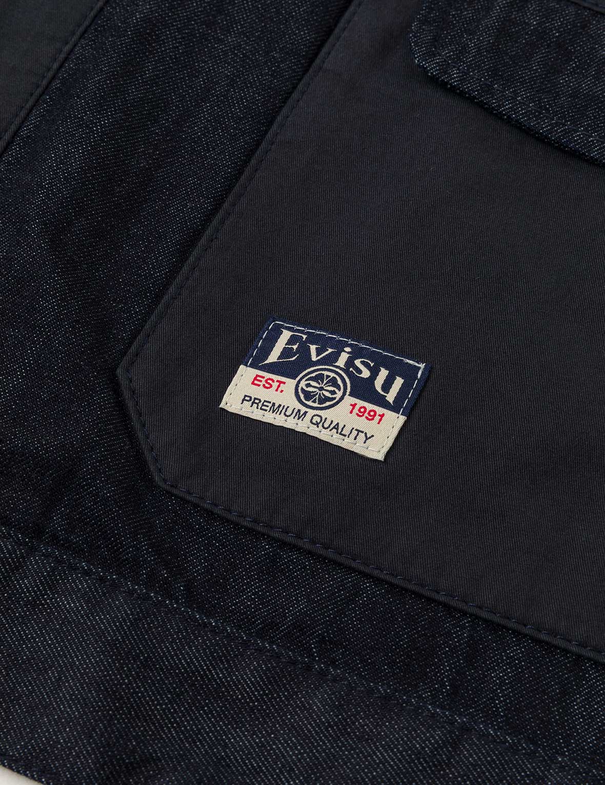 Fabric Blocking Denim Jacket – EVISU