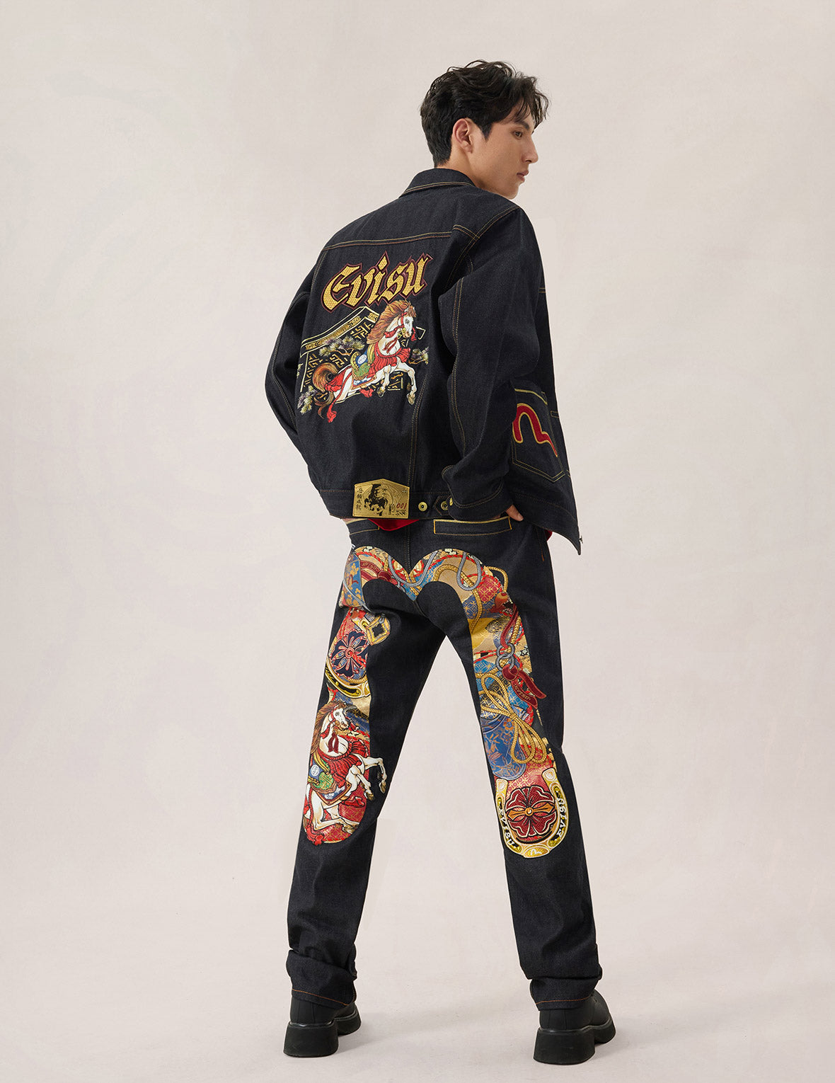 Year Of Horse Embroidery Denim Jacket