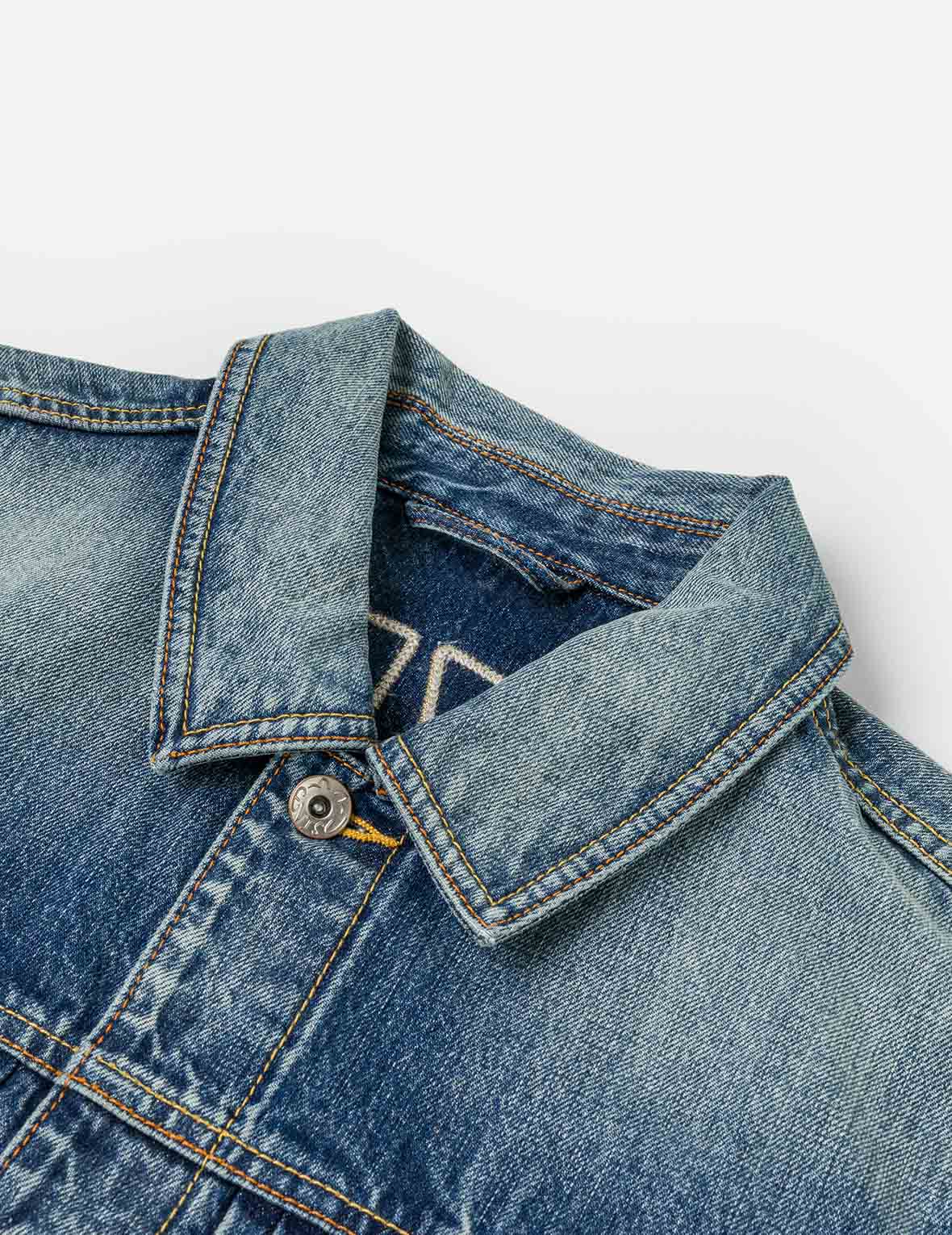 Evisu & Seagull Appliqué Chinese Denim Jacket – EVISU