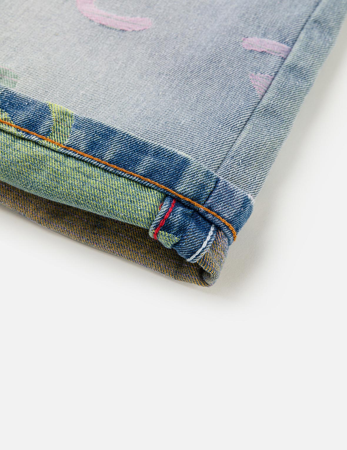 All-over Seagull Jacquard Denim Shorts