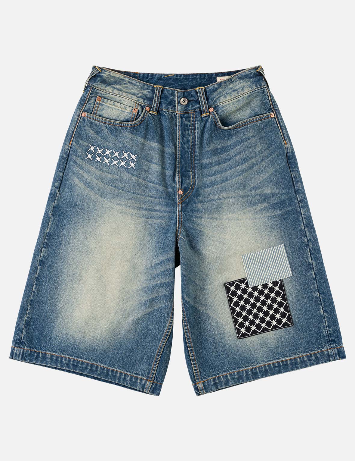 Sashiko Patch Denim Shorts – EVISU
