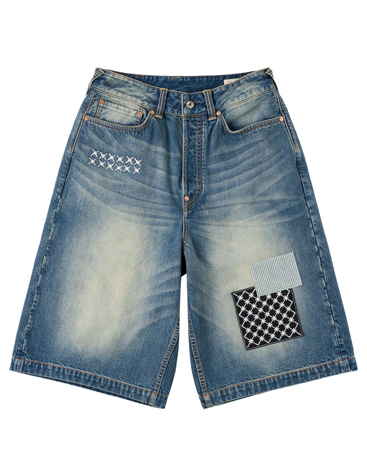 Sashiko Patch Denim Shorts – EVISU