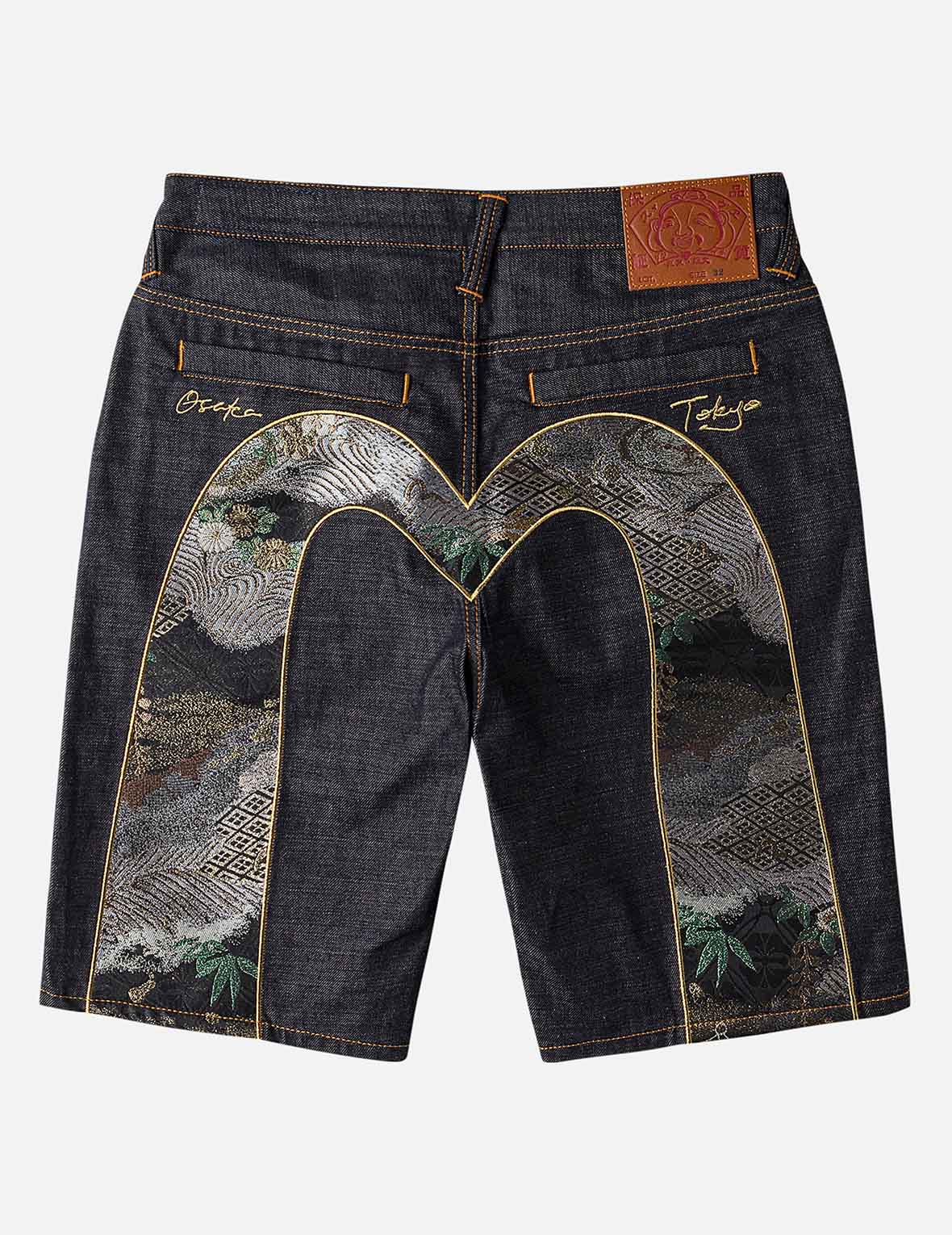 Daicock Brocade Denim Shorts