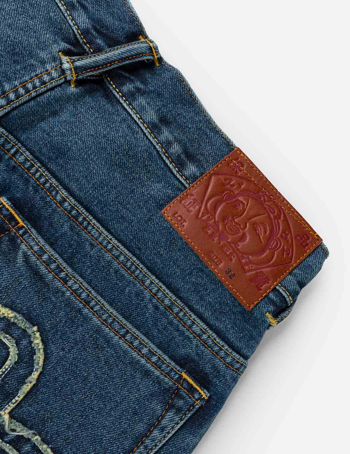 Skull Multi-Pocket Denim Shorts – EVISU