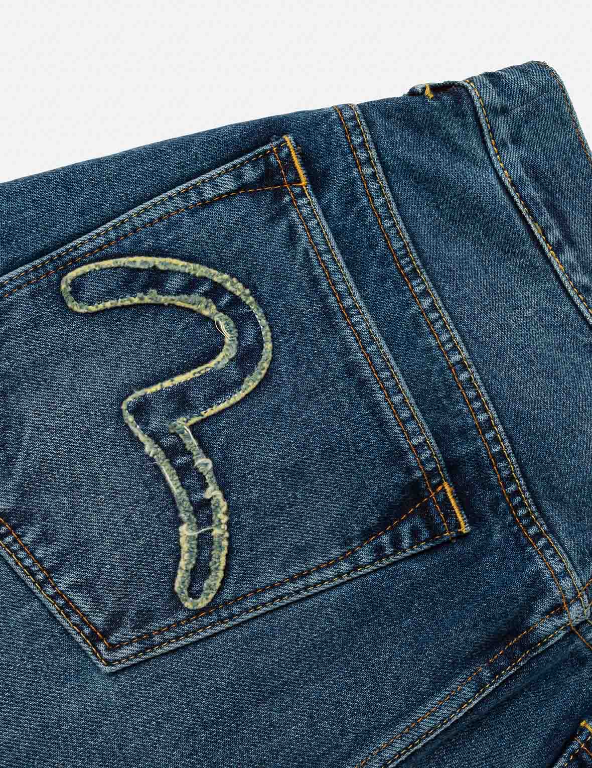Skull Multi-Pocket Denim Shorts – EVISU