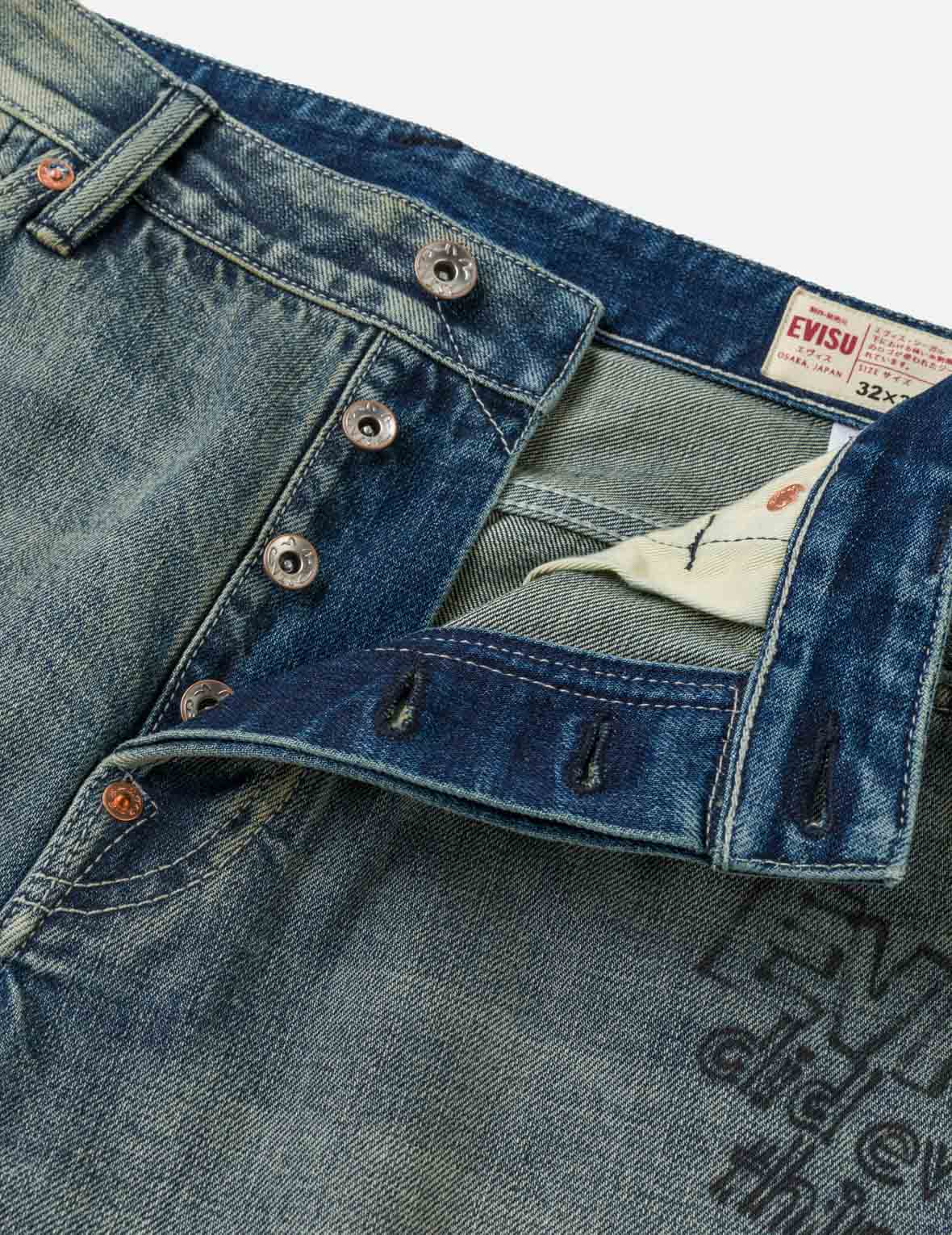 Allover Graffiti Printed Denim Jeans #2030 – EVISU