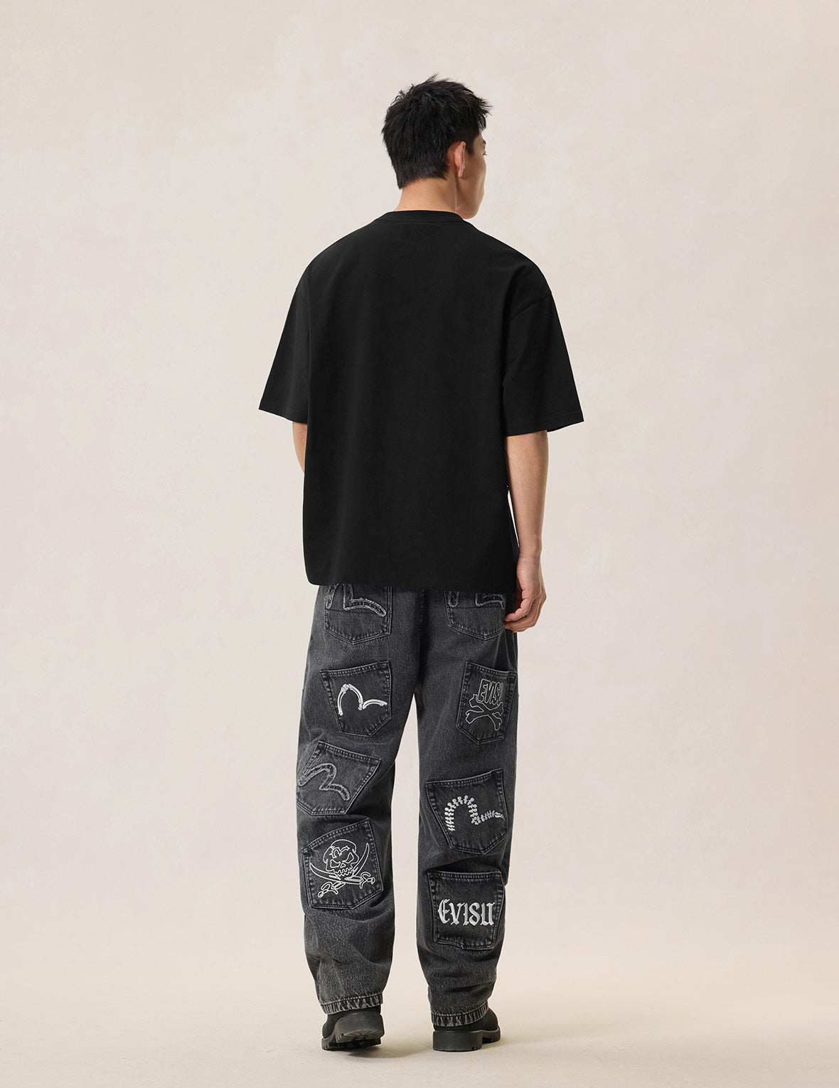 Skull Multi-Pocket Denim Jeans – EVISU