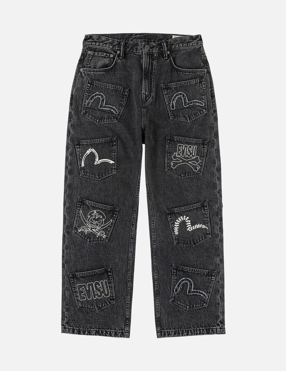 Skull Multi-Pocket Denim Jeans – EVISU
