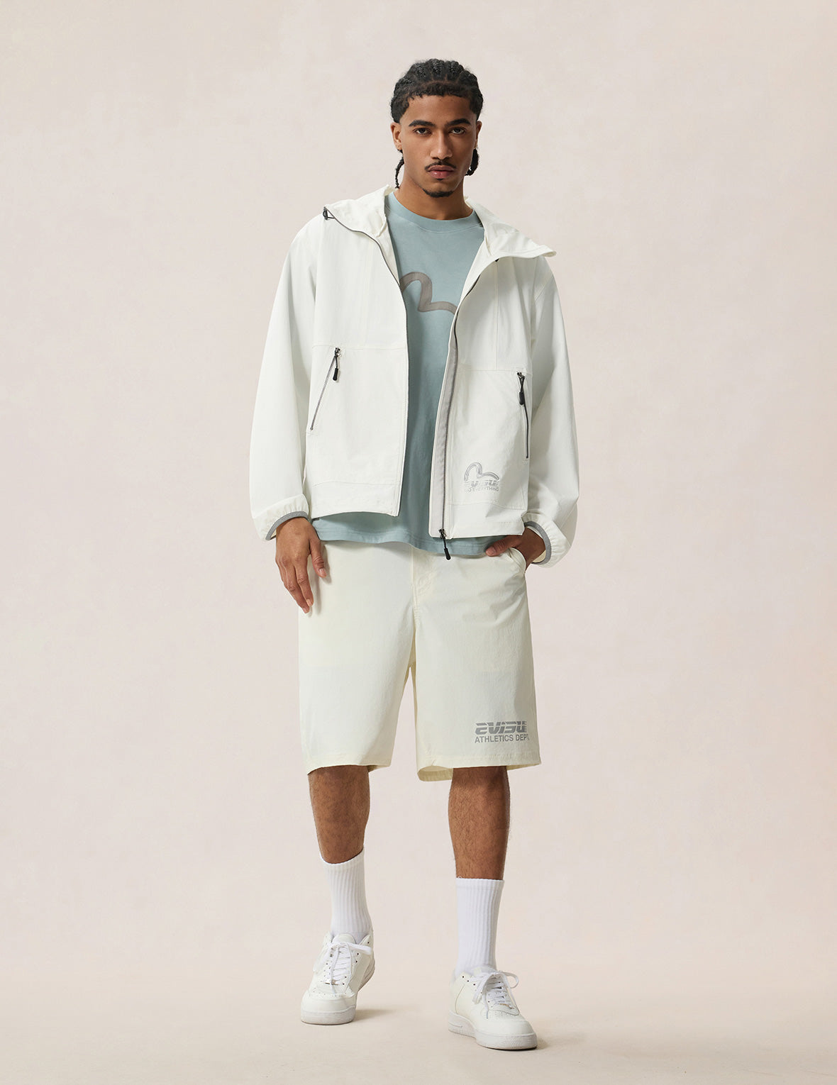 Packable Zip-Up Windbreaker Jacket