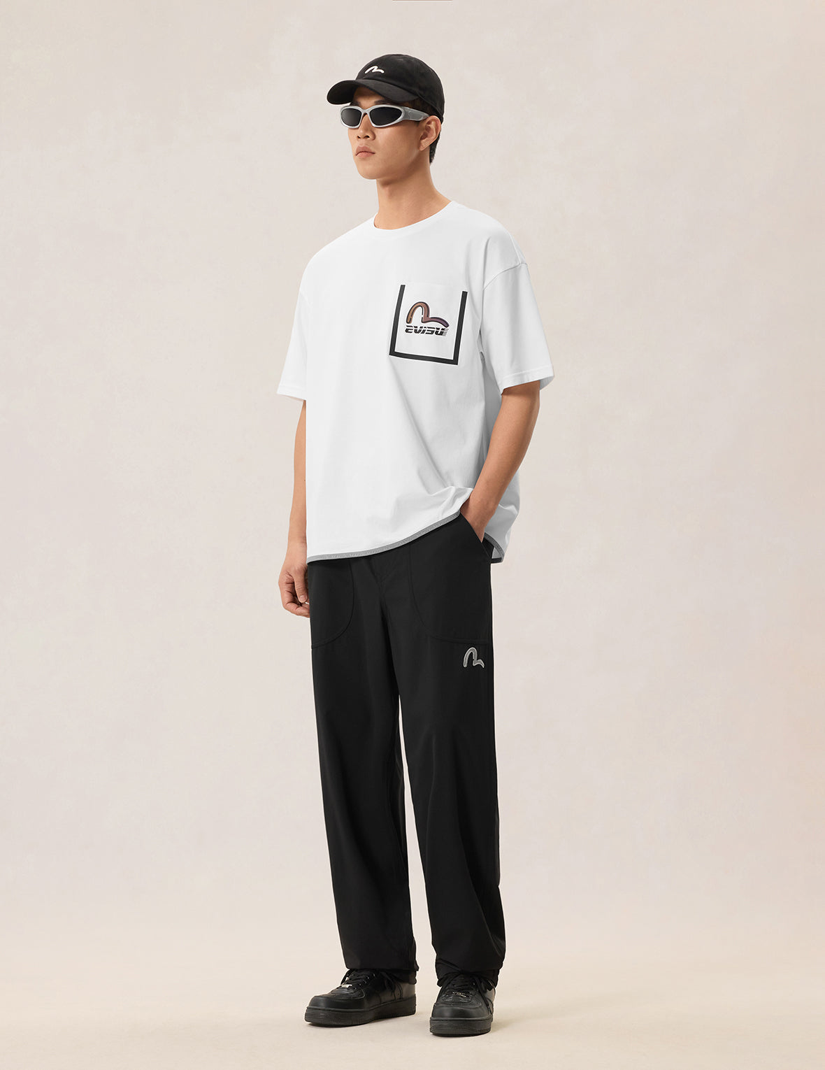 Belted-Waist Woven Pants