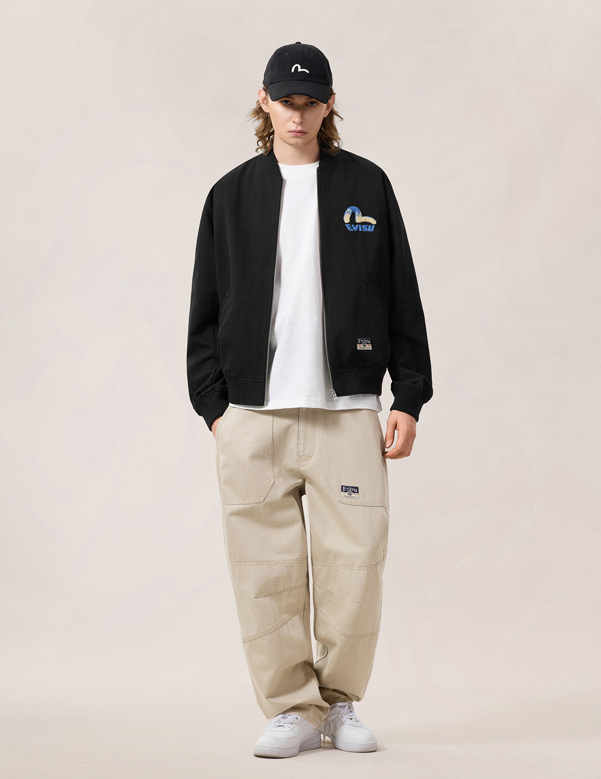 Back Flap Pockets Relax Fit Pants
