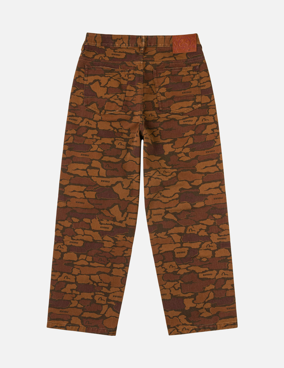 EVISU 総カモメ柄　パンツ EVISU カモメ柄 総柄 パンツ 薄オレンジ EVISU カモメ柄 総柄 パンツ