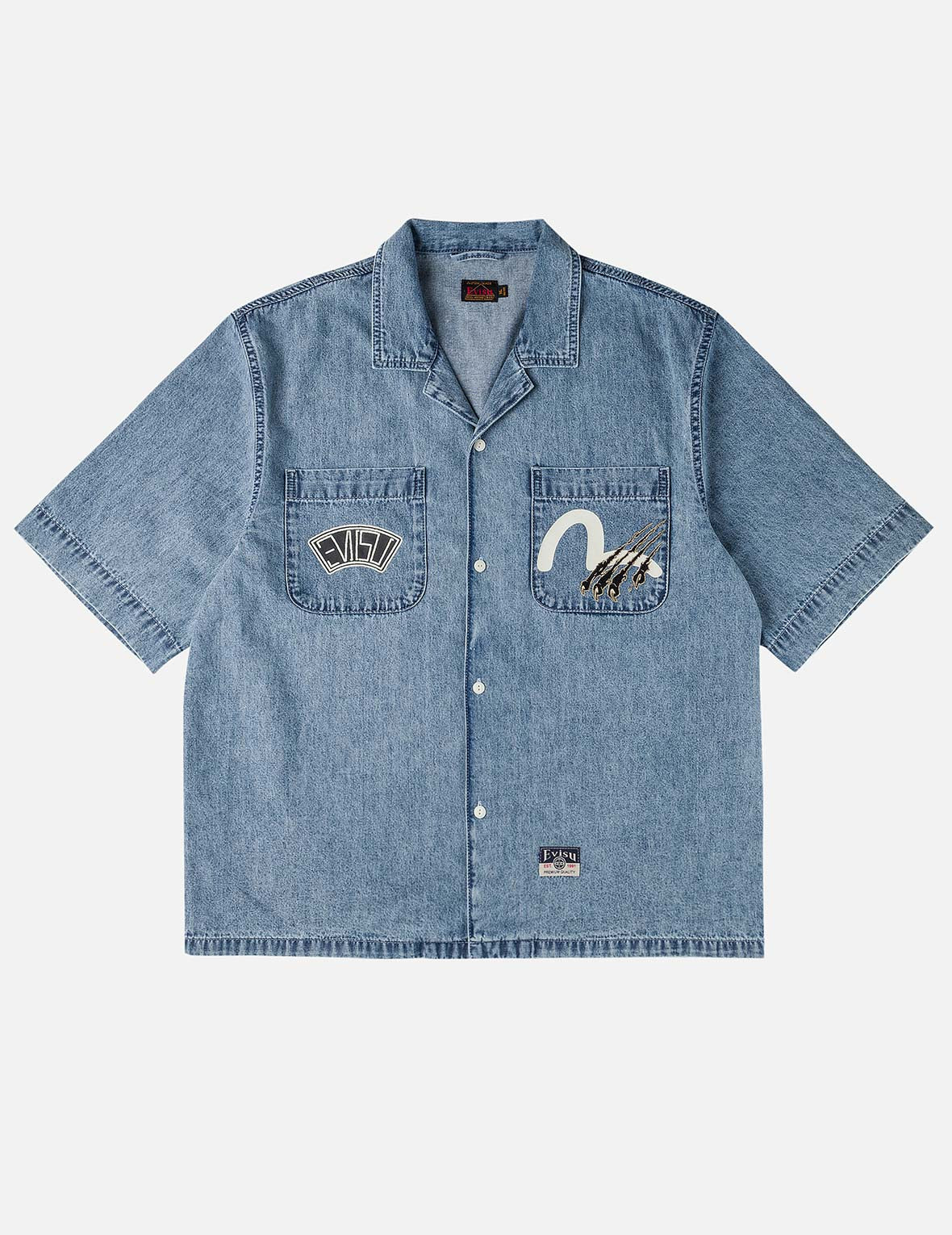 Dual Pocket Boxy Denim Shirt – EVISU