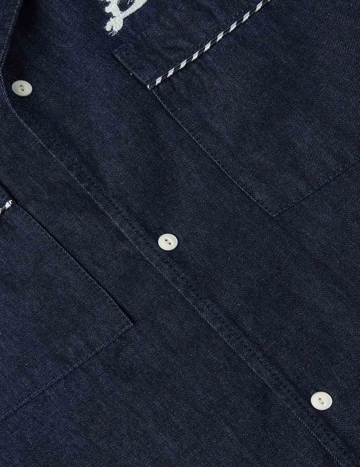 Whip-stitch Dual Pocket Boxy Denim Shirt