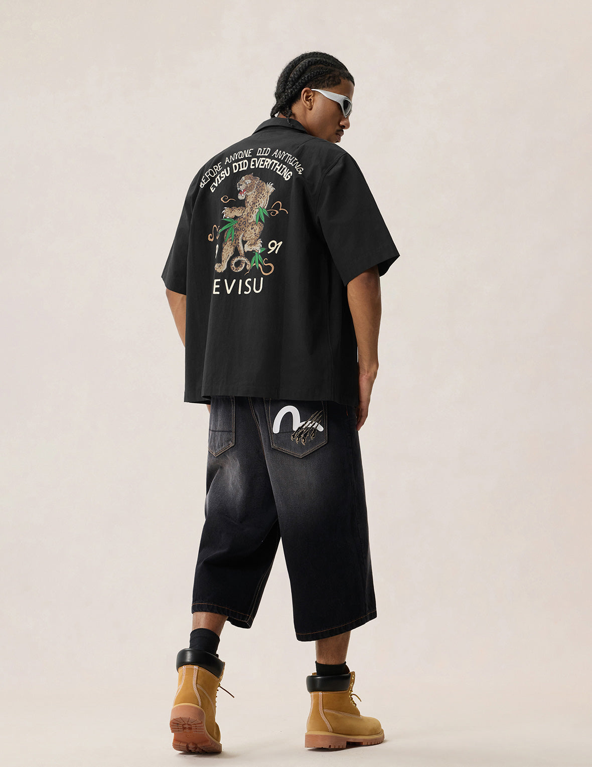 Leopard Print Logo Embroidery Shirt – EVISU