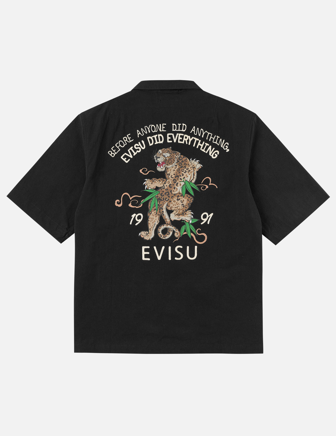Leopard Print Logo Embroidery Shirt – EVISU