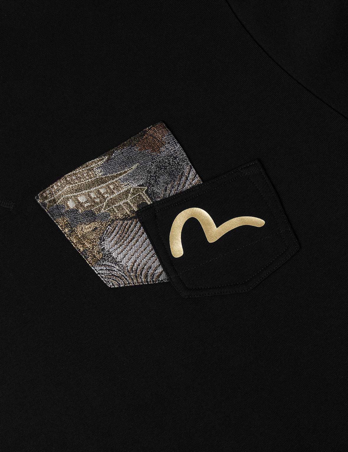 Japanese Print Brocade Pocket Sweatshirt
