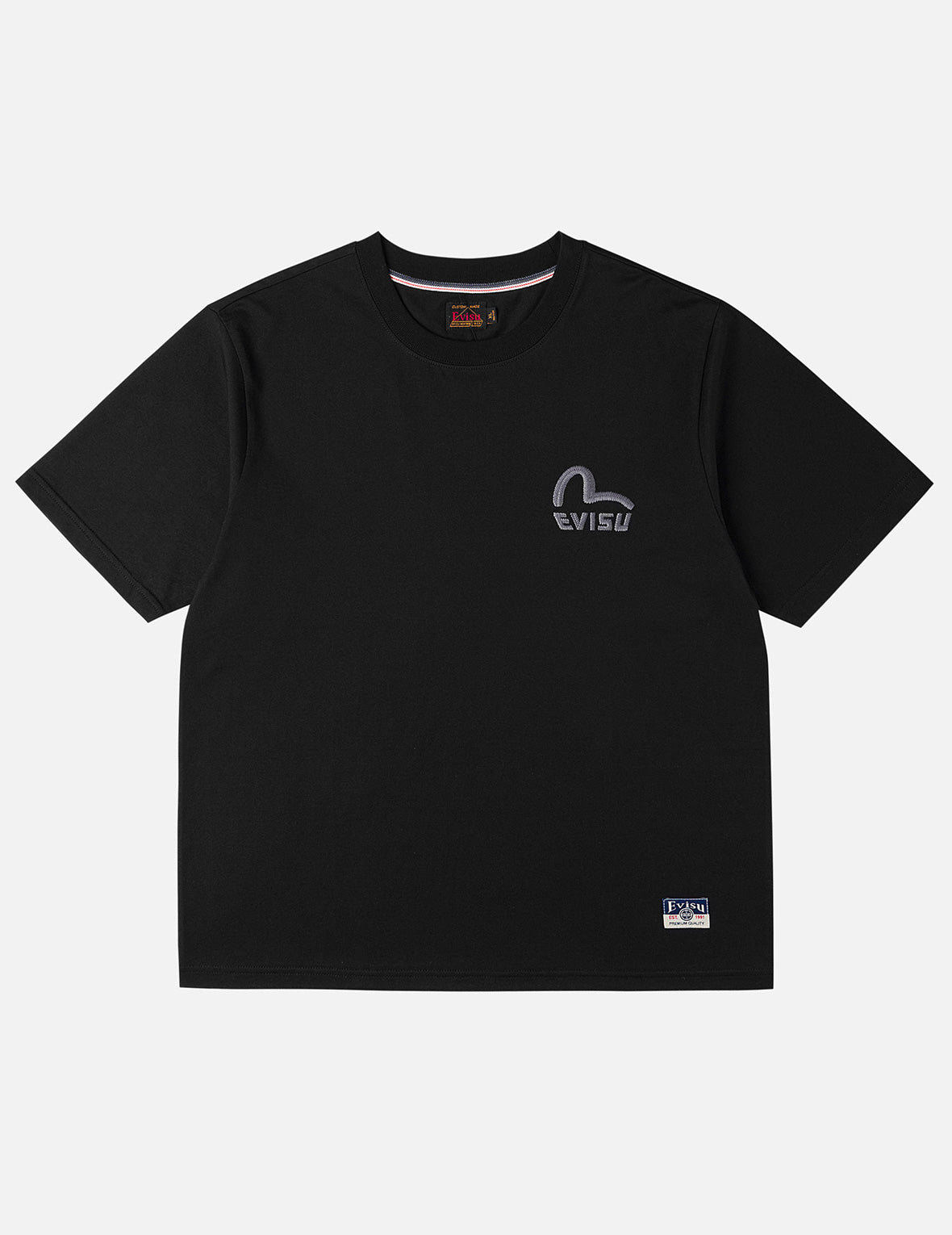 Monochrome Seagull Embroidery T-shirt – EVISU