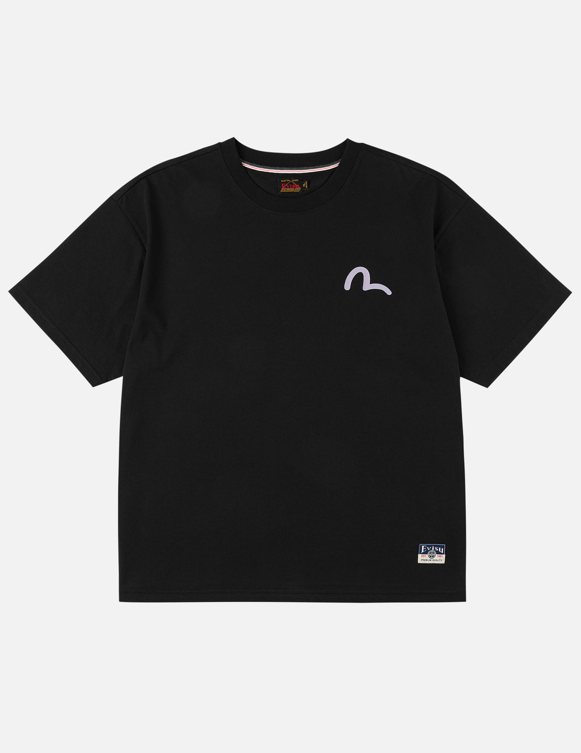 【(^.^)】GINJI drape T-shirt Godhead and Kite Daruma Kerchief Print T-shirt – EVISU
