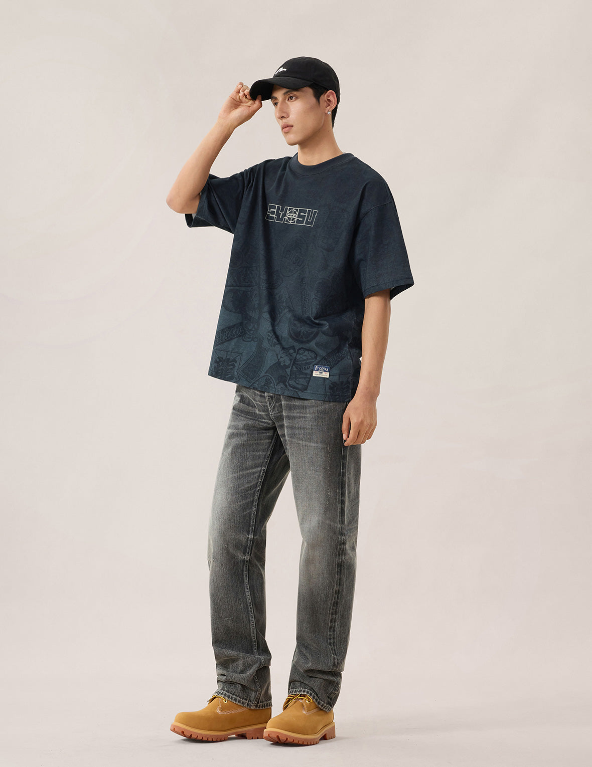 h*✨様 evisu Allover EVISU Signature Graphic T-Shirt