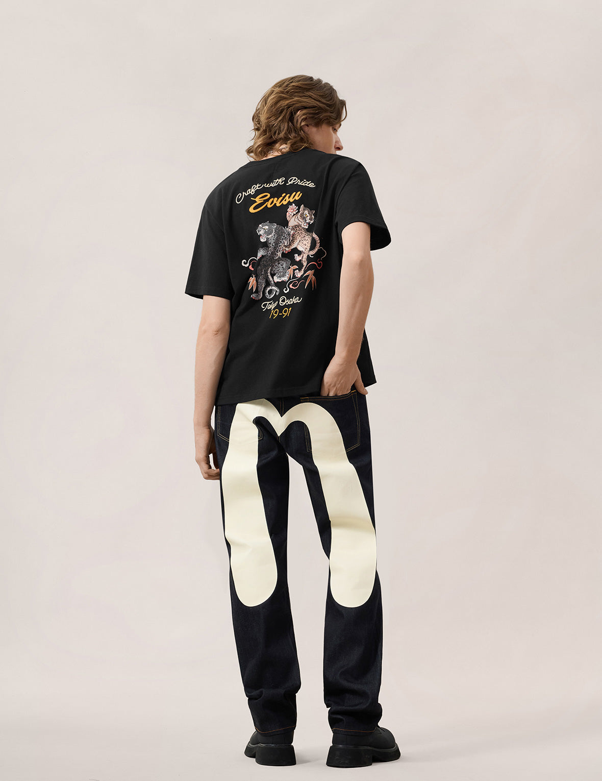 Duo Leopard Printed Embroidery T-Shirt – EVISU
