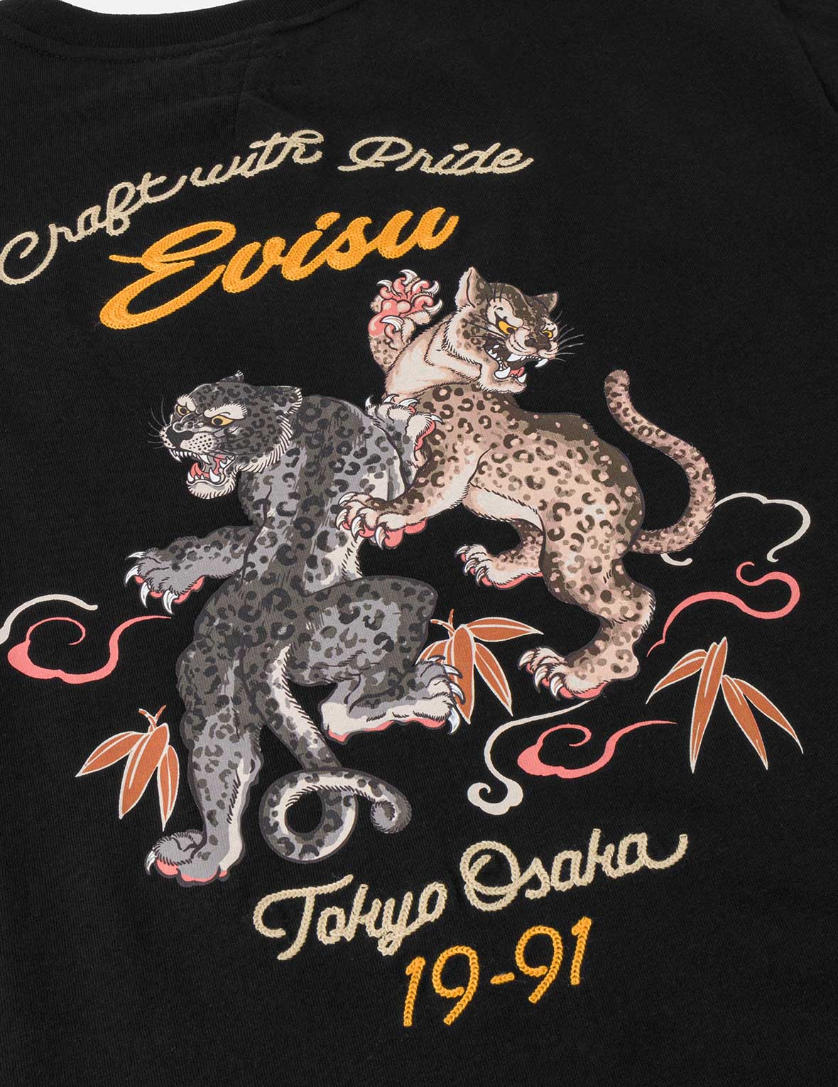 Duo Leopard Printed Embroidery T-Shirt – EVISU