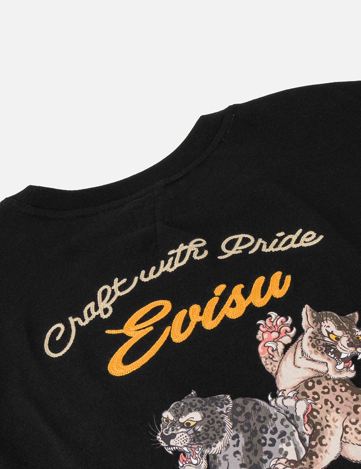 Duo Leopard Printed Embroidery T-Shirt – EVISU