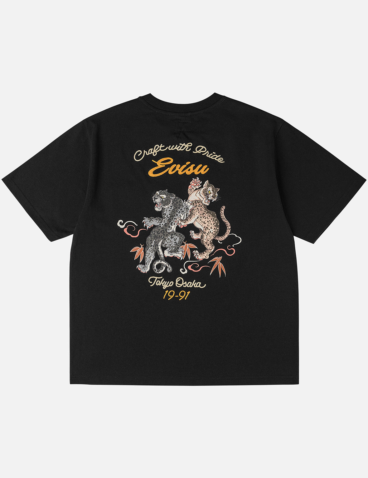 Duo Leopard Printed Embroidery T-Shirt – EVISU
