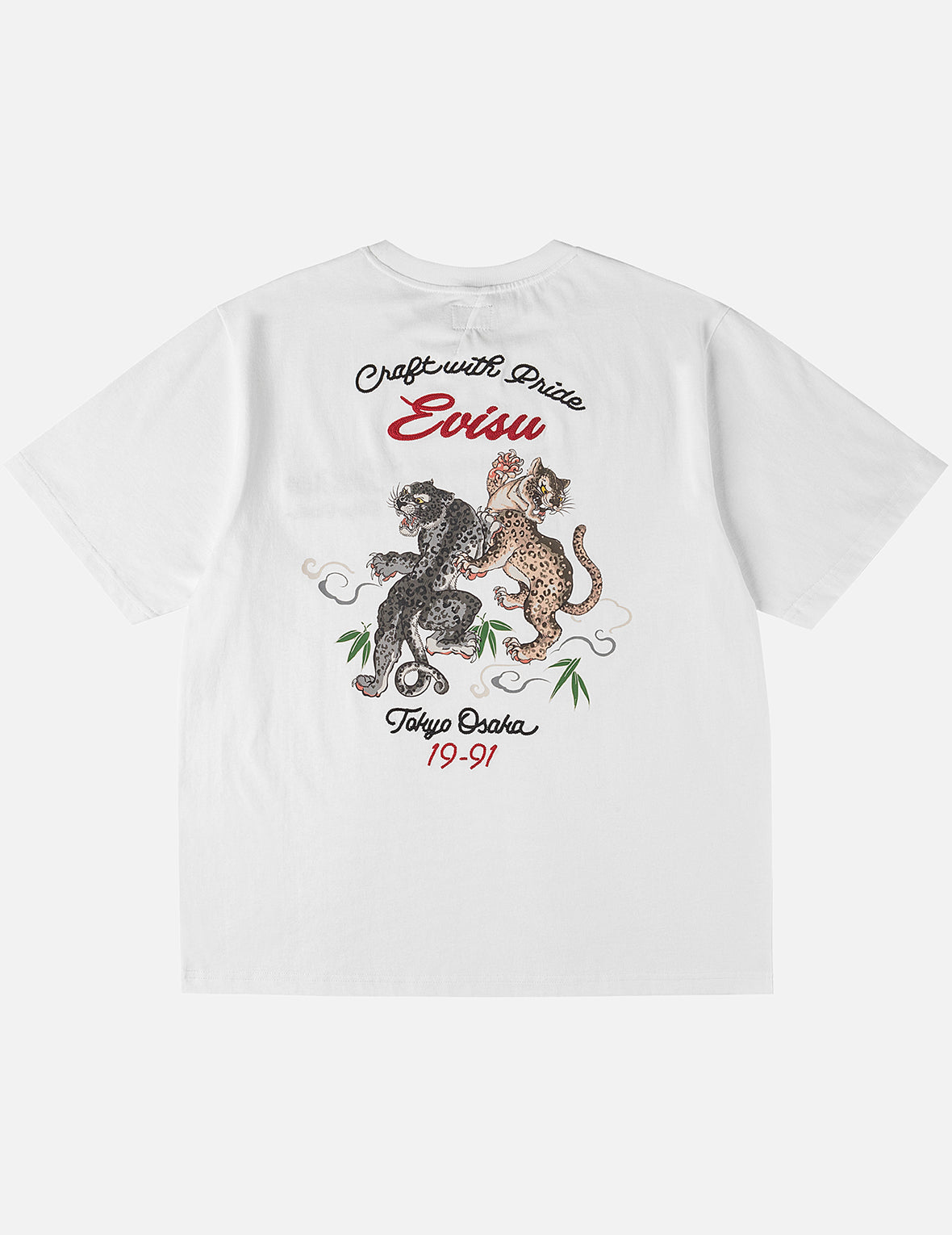 Duo Leopard Printed Embroidery T-Shirt – EVISU