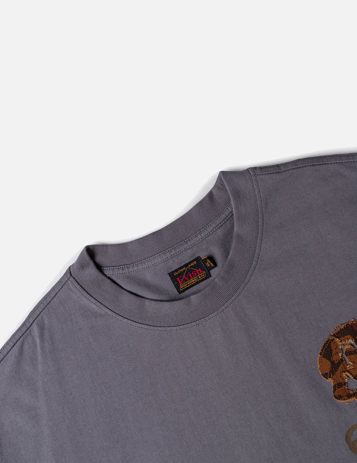 Skull Ishigaki Camouflage Applique T-shirt