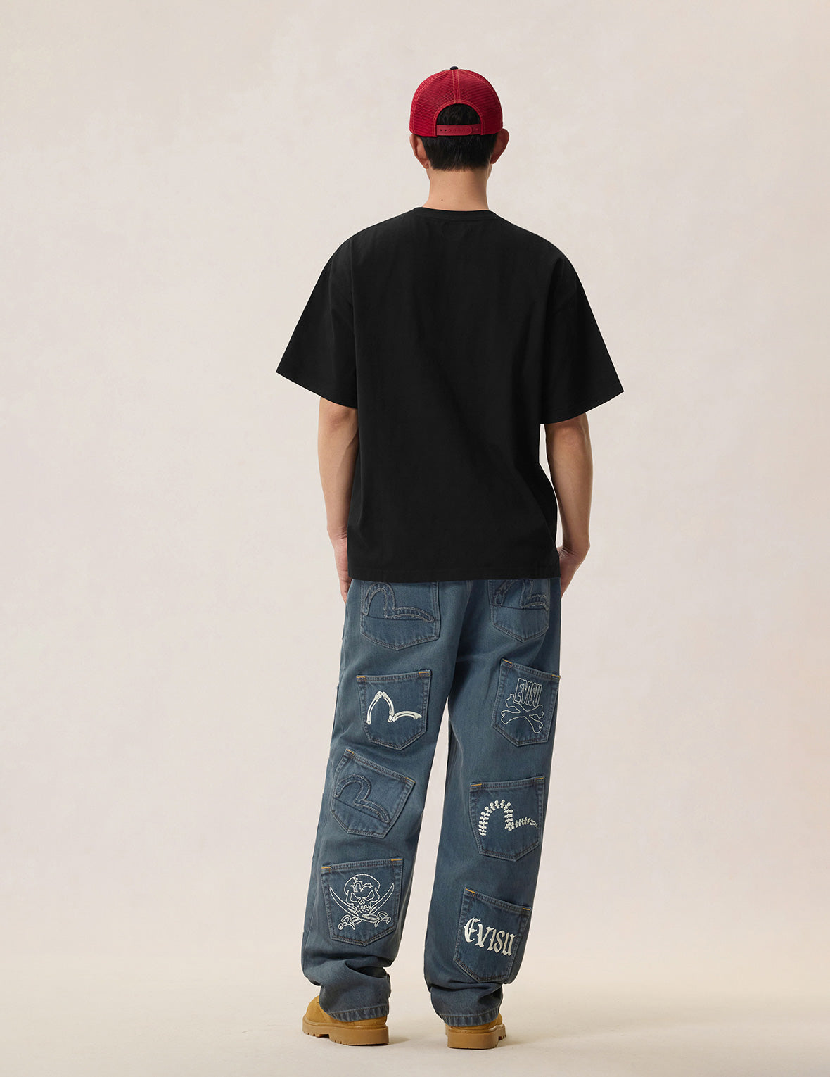 Skull Evisu Logo Distressed Tee – EVISU