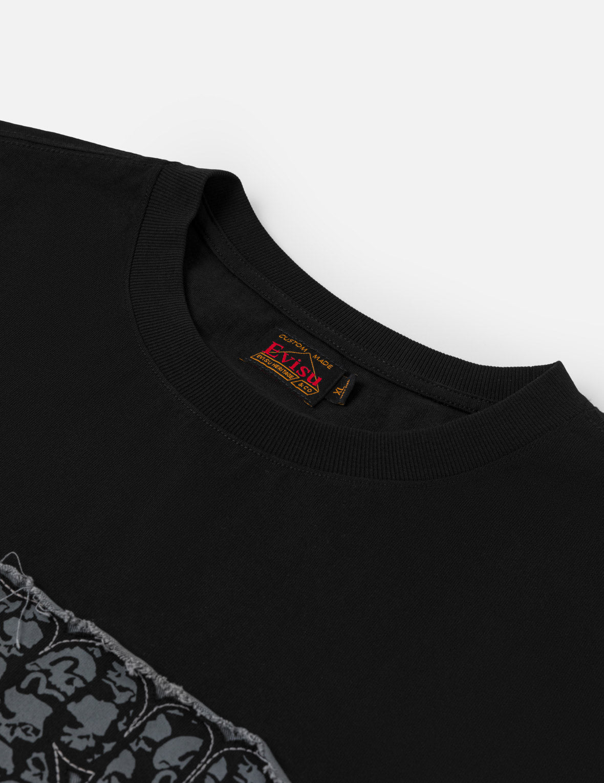 Skull Evisu Logo Distressed Tee – EVISU