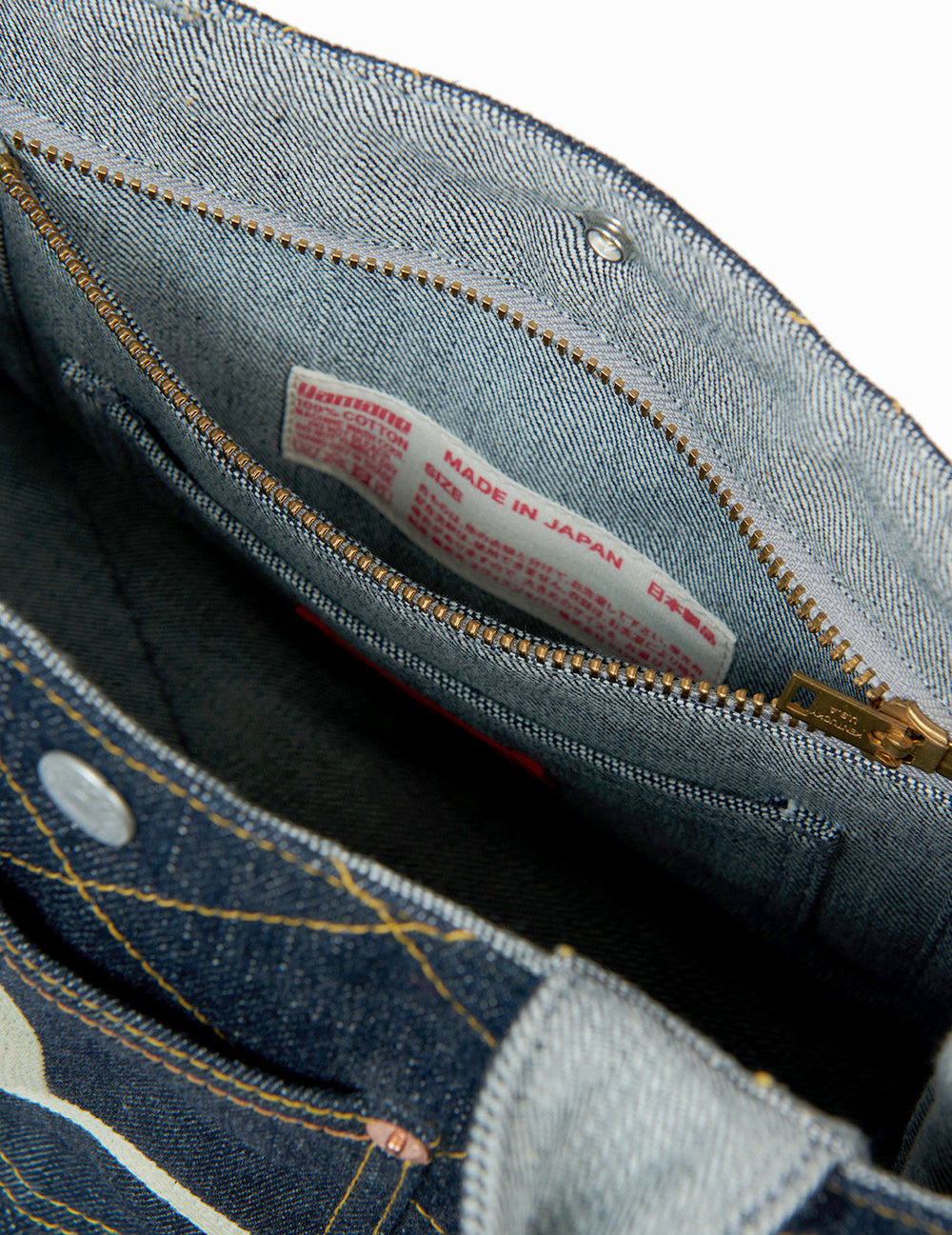 Seagull Pocket Quilting-Stitched Two-way Denim Tote Bag – EVISU