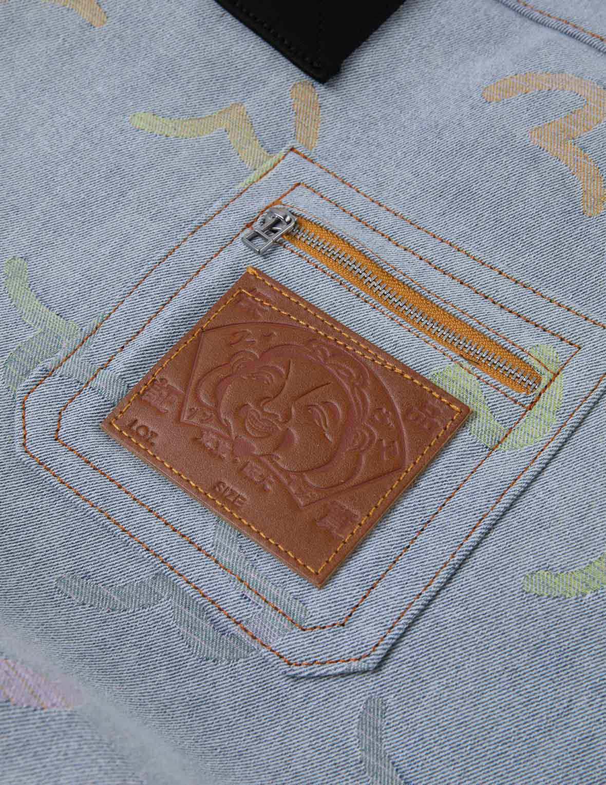 满版海鸥牛仔托特包