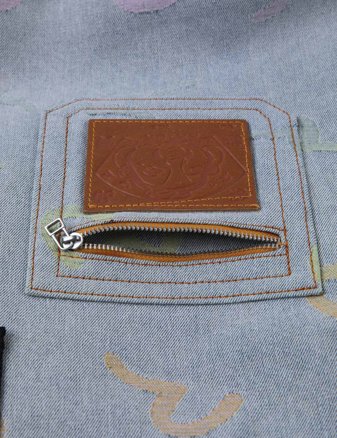 满版海鸥牛仔托特包