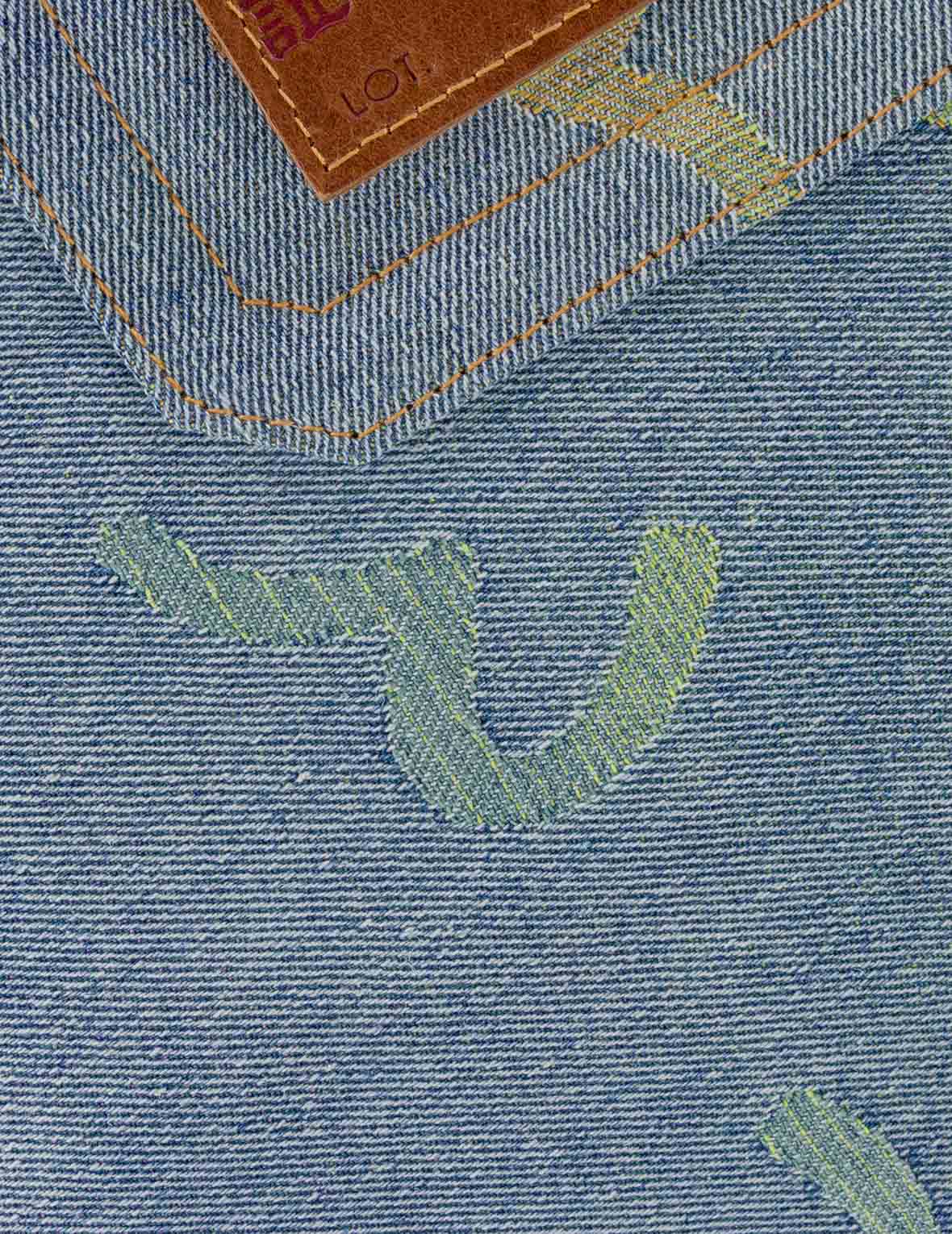 满版海鸥牛仔托特包