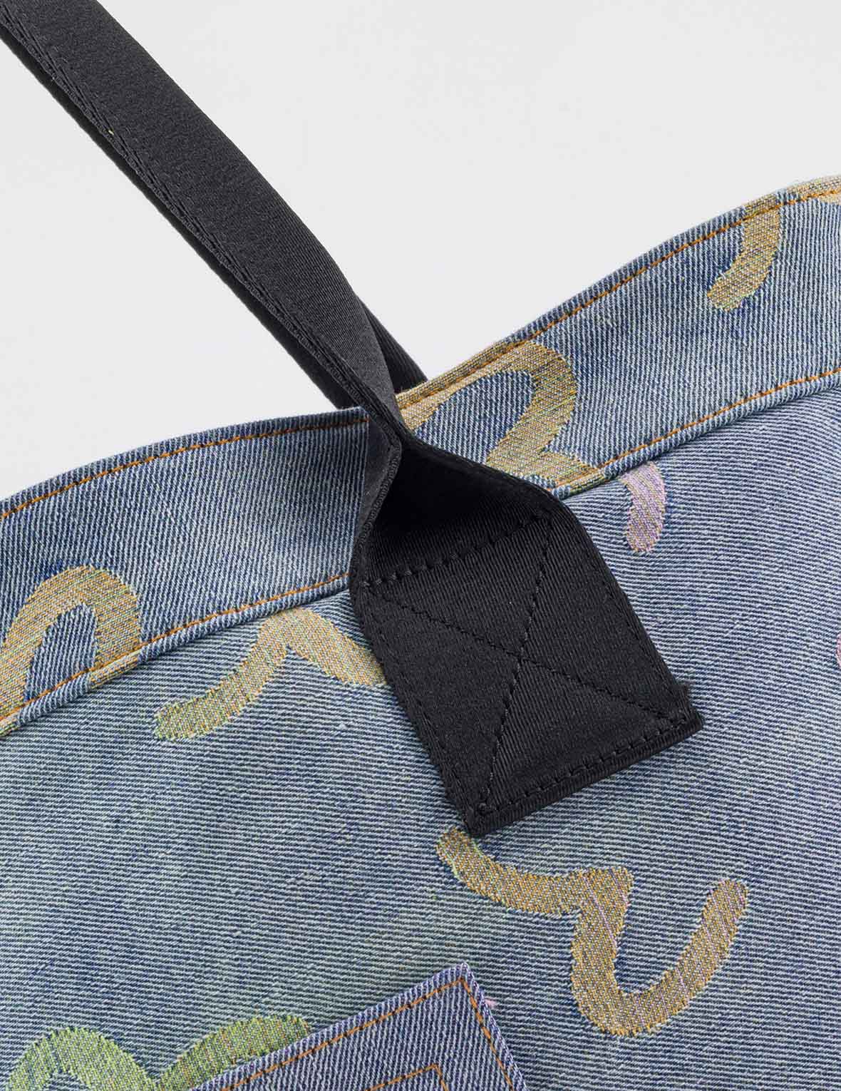 满版海鸥牛仔托特包