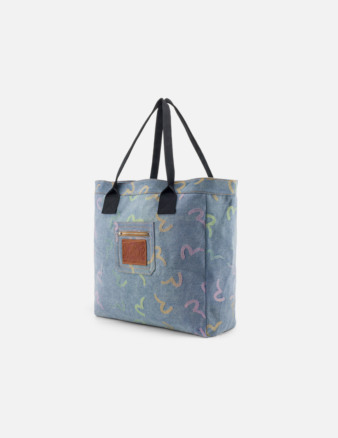满版海鸥牛仔托特包