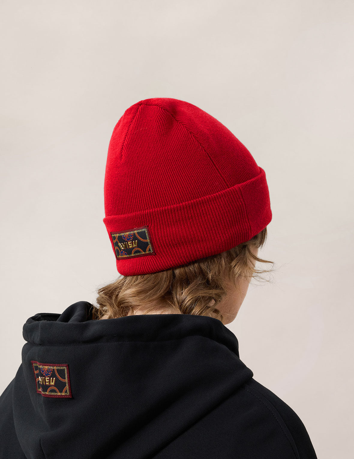 EVISU スタッズ　ビーニー Evisu Logo Embroidery Beanie - Red – EVISU