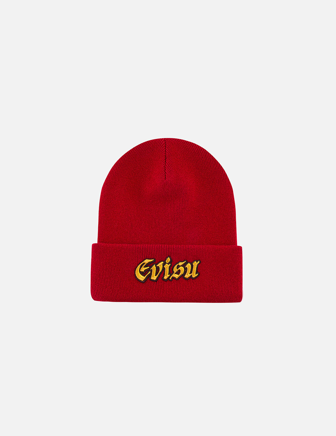 Evisu Logo Embroidery Beanie - Red – EVISU