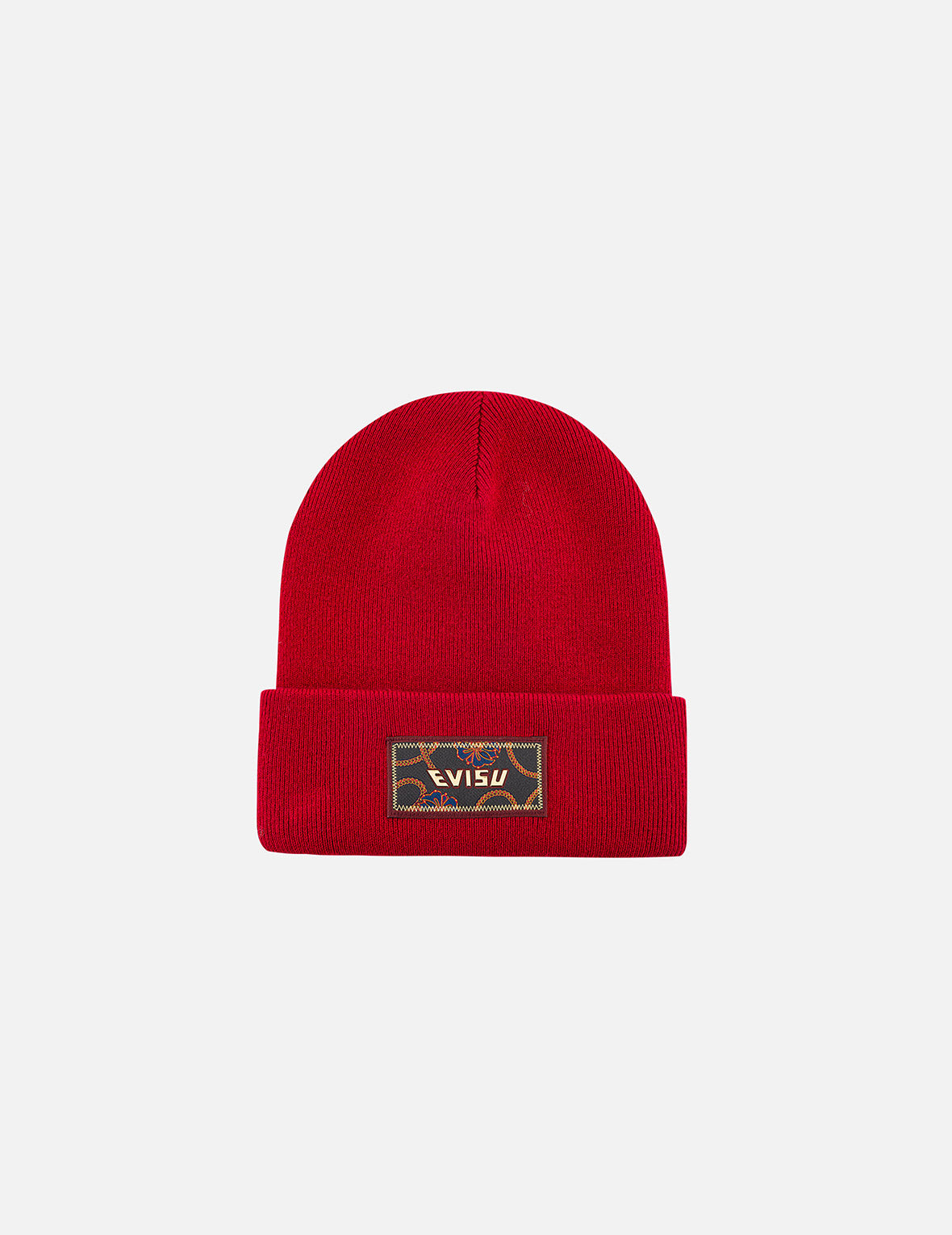 Evisu Logo Embroidery Beanie - Red