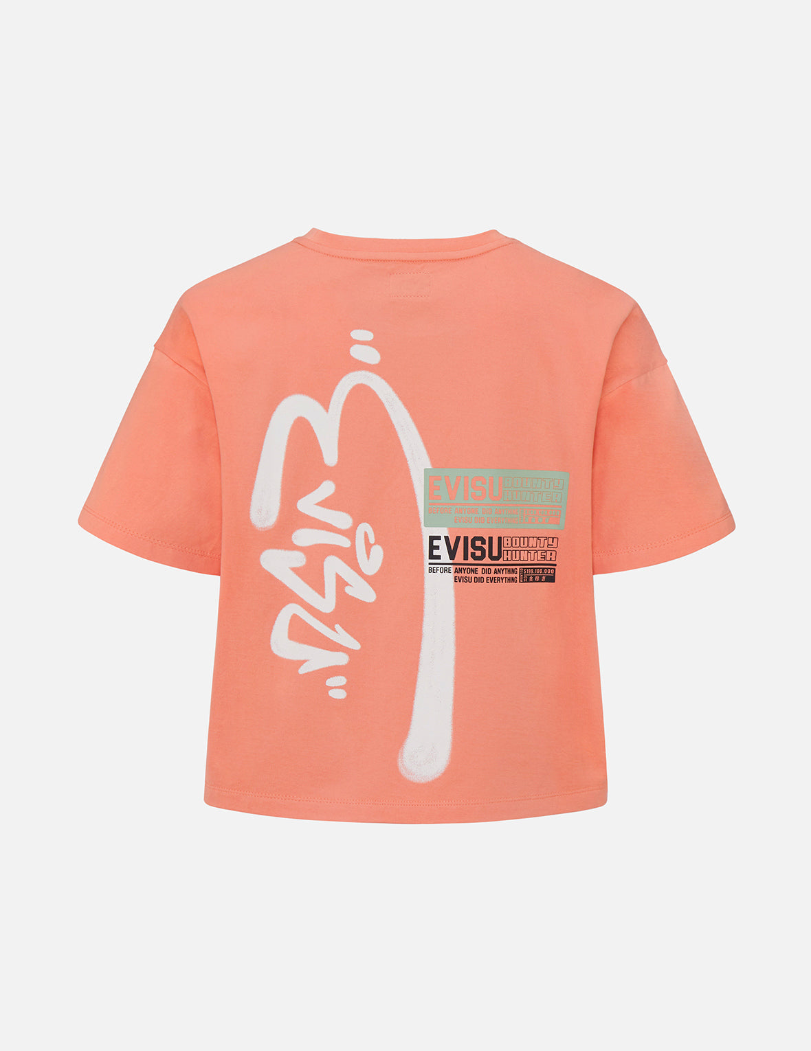 Graffiti Logo Print Drop Shoulder T-Shirt