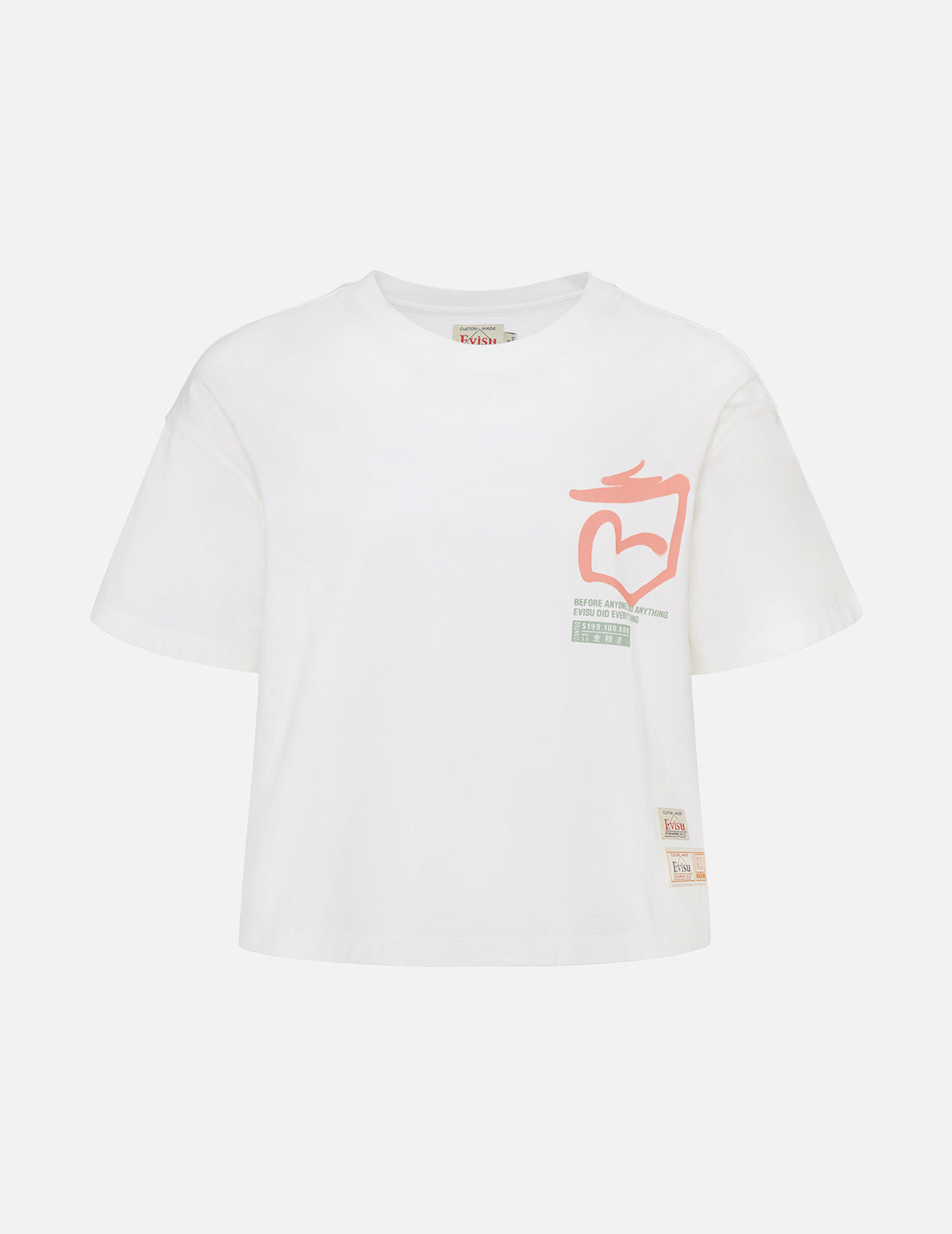 Graffiti Logo Print Drop Shoulder T-Shirt