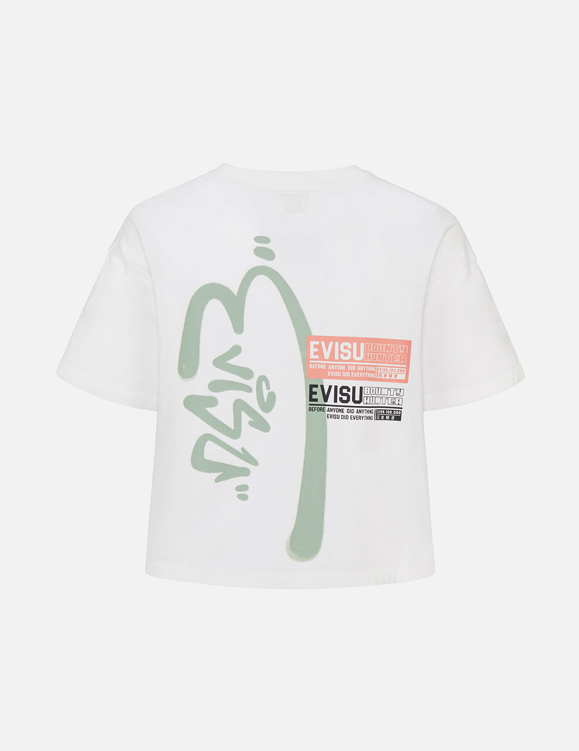 Graffiti Logo Print Drop Shoulder T-Shirt